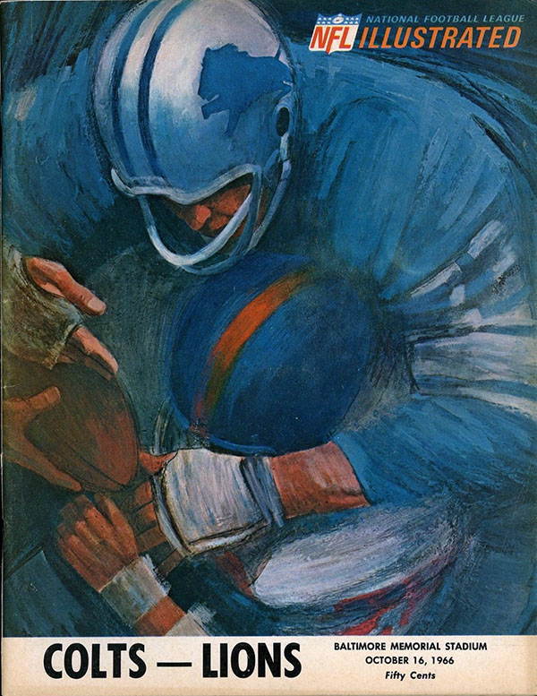 NFL Program: Baltimore Colts vs. Detroit Lions (October 16, 1966)