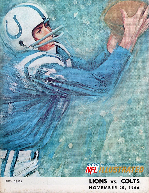NFL Program: Detroit Lions vs. Baltimore Colts (November 20, 1966)