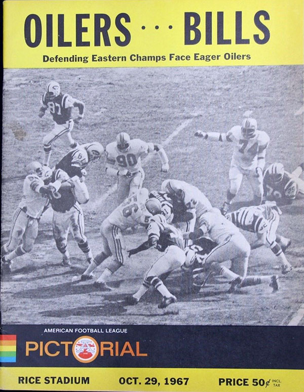 AFL Program: Houston Oilers vs. Buffalo Bills (October 29, 1967)