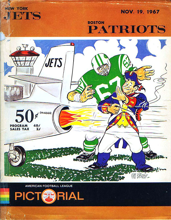 AFL Program: Boston Patriots vs. New York Jets (November 19, 1967)