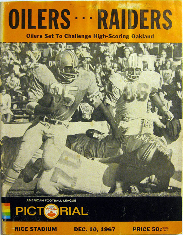 AFL Program: Houston Oilers vs. Oakland Raiders (December 10, 1967)