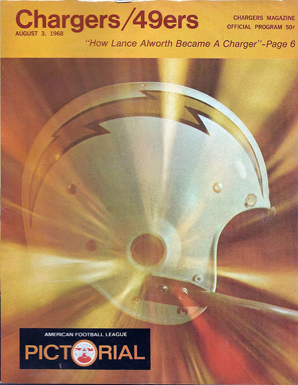 AFL Program: San Diego Chargers vs. San Francisco 49ers (August 3, 1968)
