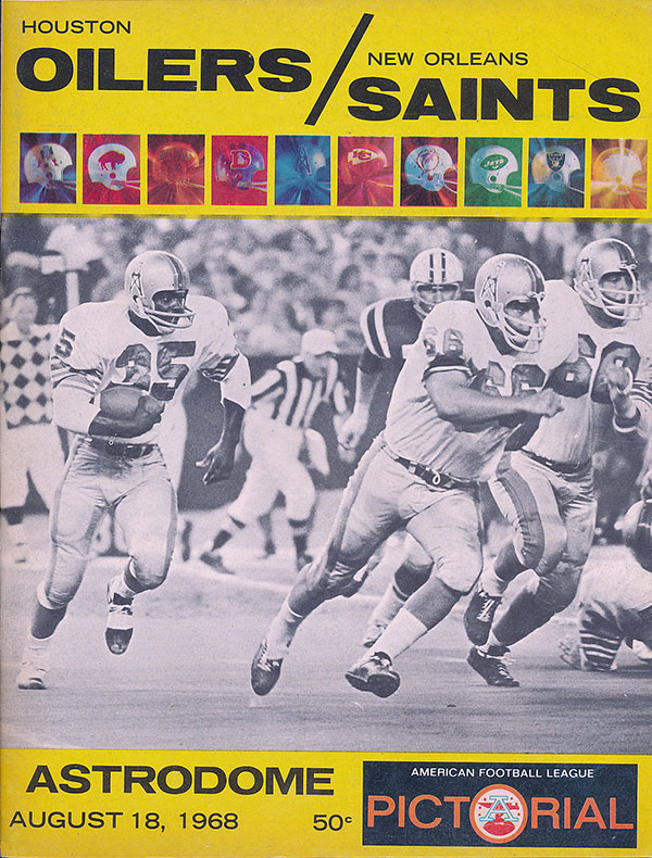 AFL Program: Houston Oilers vs. New Orleans Saints (August 18, 1968)