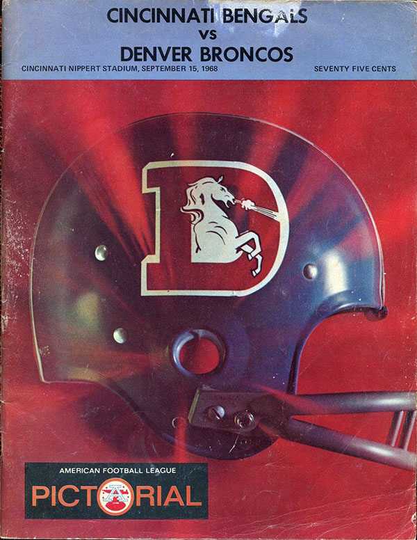 AFL Program: Cincinnati Bengals vs. Denver Broncos (September 15, 1968)