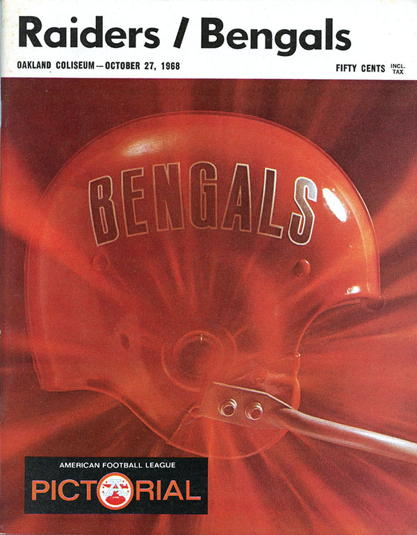 AFL Program: Oakland Raiders vs. Cincinnati Bengals (October 27, 1968)