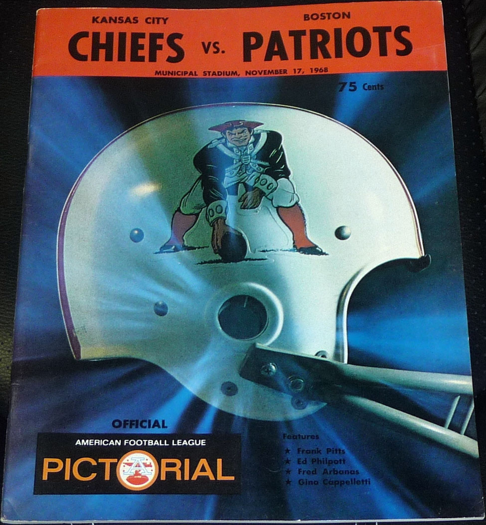 AFL Program: Kansas City Chiefs vs. Boston Patriots (November 17, 1968)