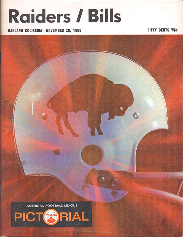 AFL Program: Oakland Raiders vs. Buffalo Bills (November 28, 1968)