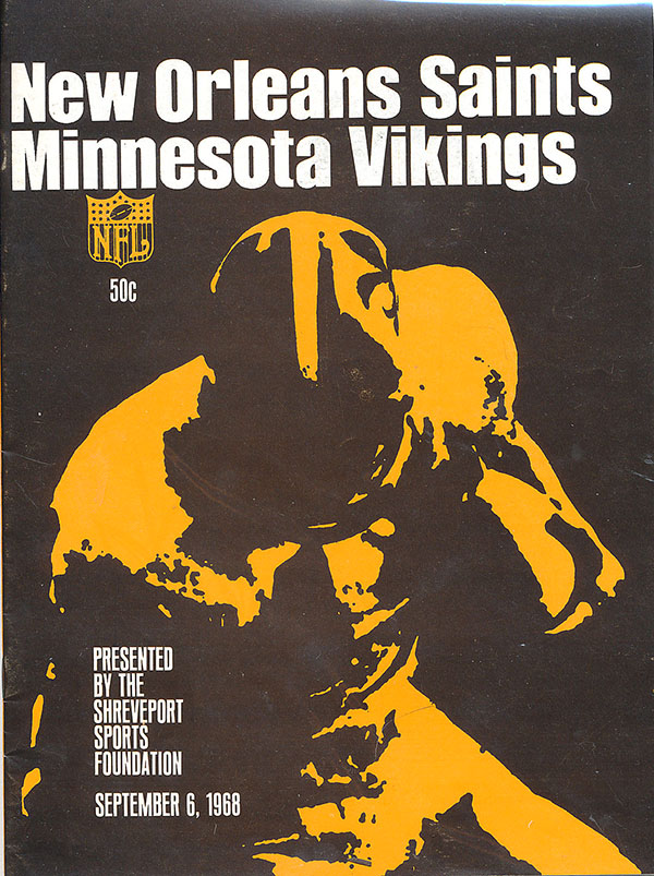 NFL Program: Minnesota Vikings vs. New Orleans Saints (September 6, 1968)