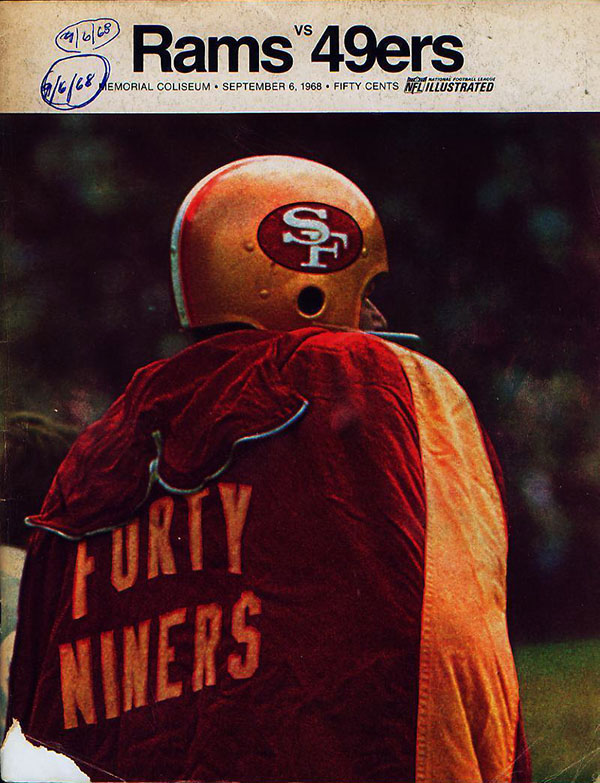 NFL Program: Los Angeles Rams vs. San Francisco 49ers (September 6, 1968)