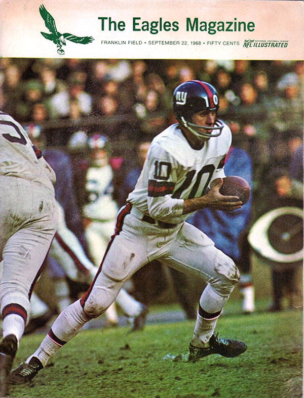 NFL Program: Philadelphia Eagles vs. New York Giants (September 22, 1968)