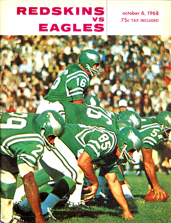 NFL Program: Washington Redskins vs. Philadelphia Eagles (October 6, 1968)