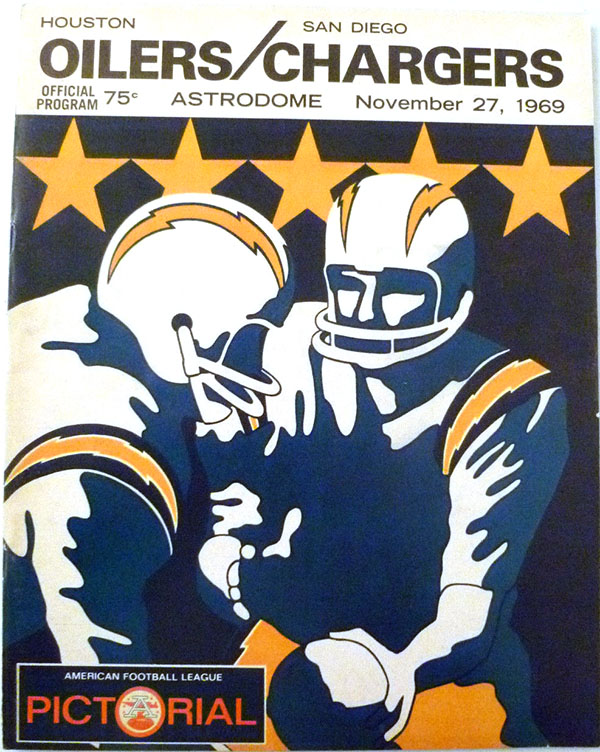 NFL Program: Houston Oilers vs. San Diego Chargers (November 27, 1969)