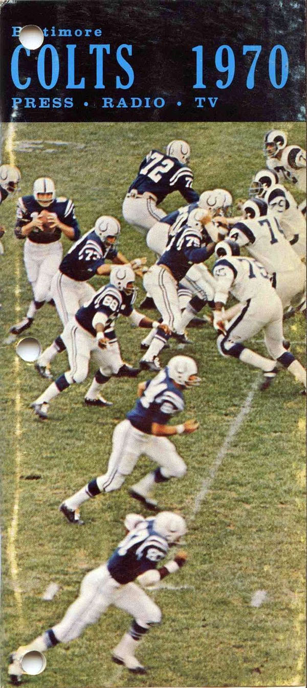 NFL Media Guide: Baltimore Colts (1970)