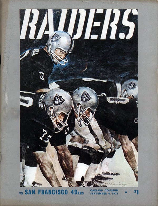NFL Program: Oakland Raiders vs. San Francisco 49ers (September 4, 1971)