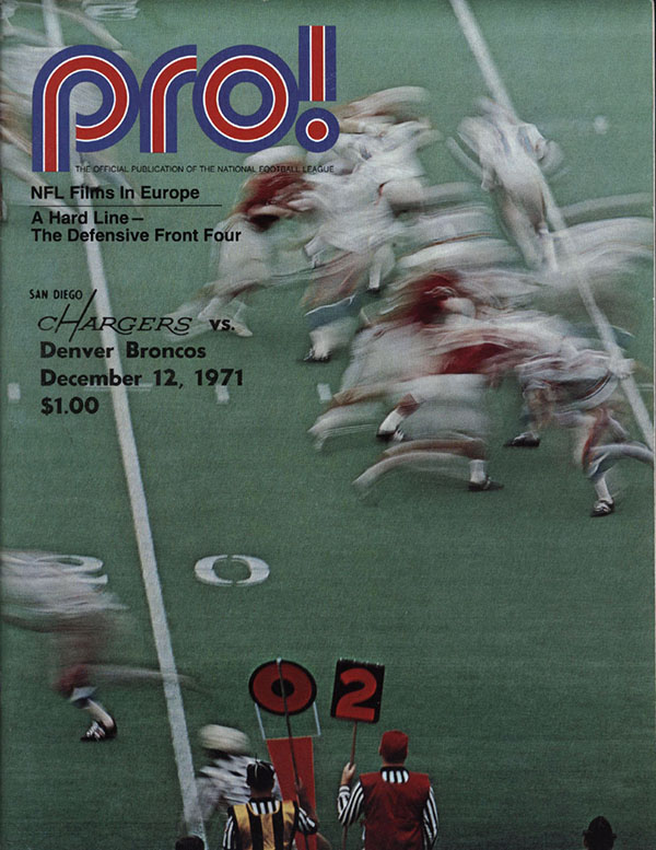NFL Program: San Diego Chargers vs. Denver Broncos (December 12, 1971)