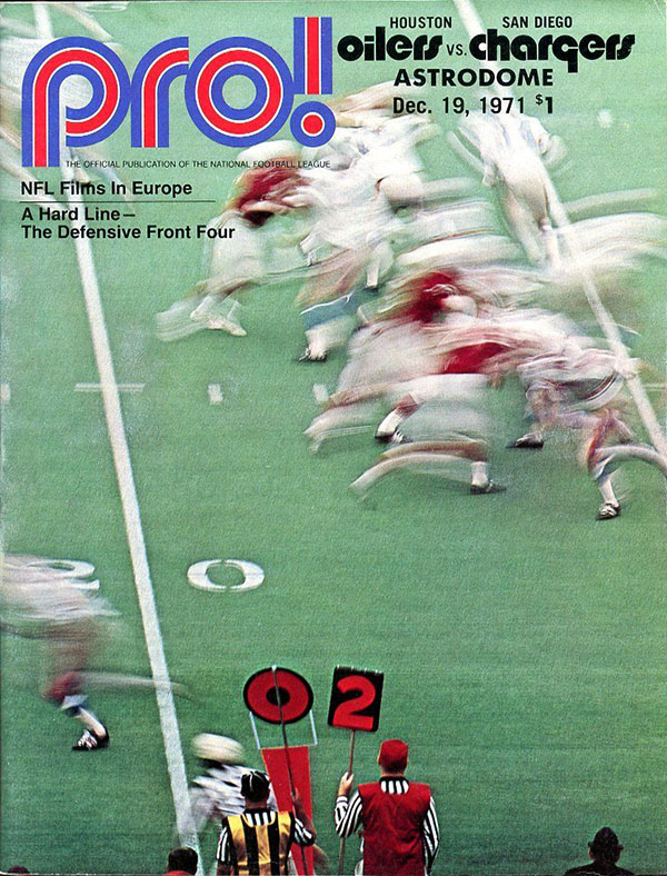 NFL Program: Houston Oilers vs. San Diego Chargers (December 19, 1971)