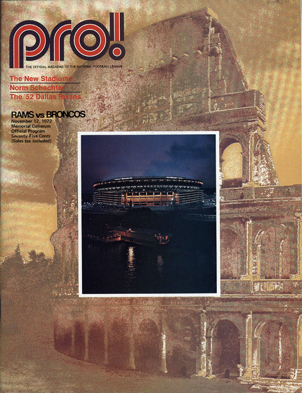 NFL Program: Los Angeles Rams vs. Denver Broncos (November 12, 1972)