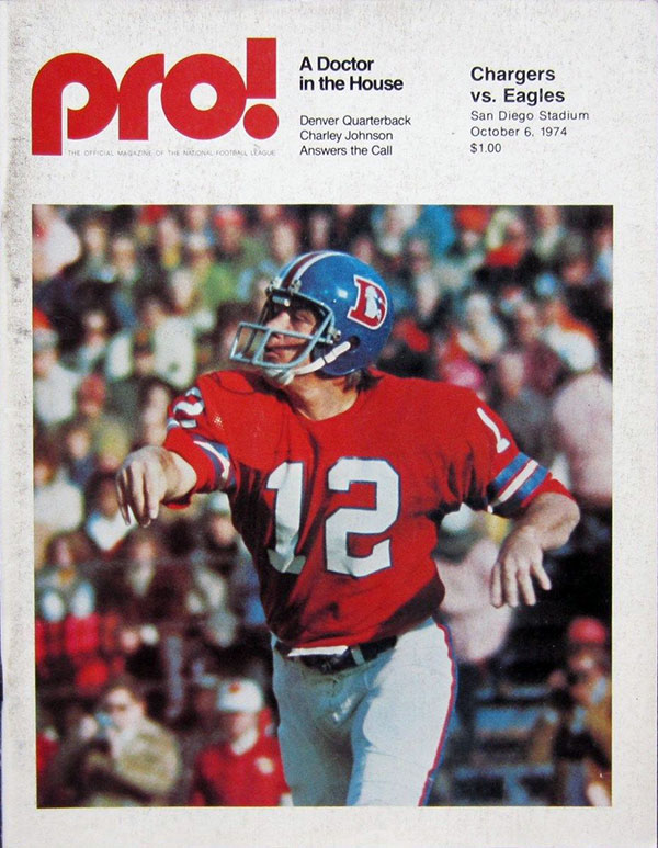 NFL Program: San Diego Chargers vs. Philadelphia Eagles (October 6, 1974)