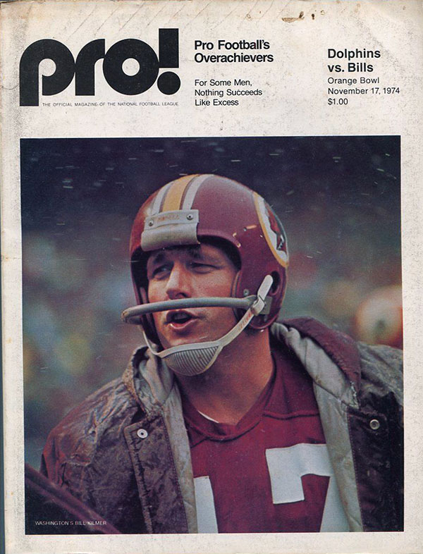 NFL Program: Miami Dolphins vs. Buffalo Bills (November 17, 1974)