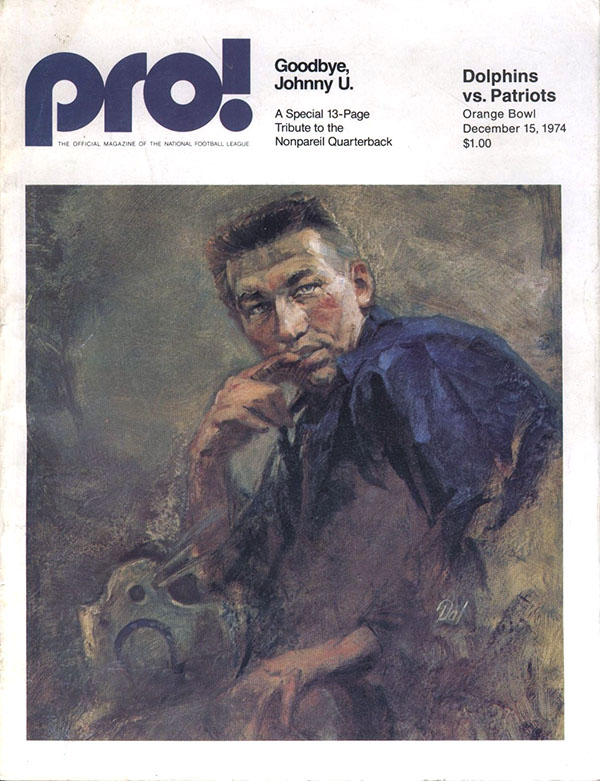 NFL Program: Miami Dolphins vs. New England Patriots (December 15, 1974)