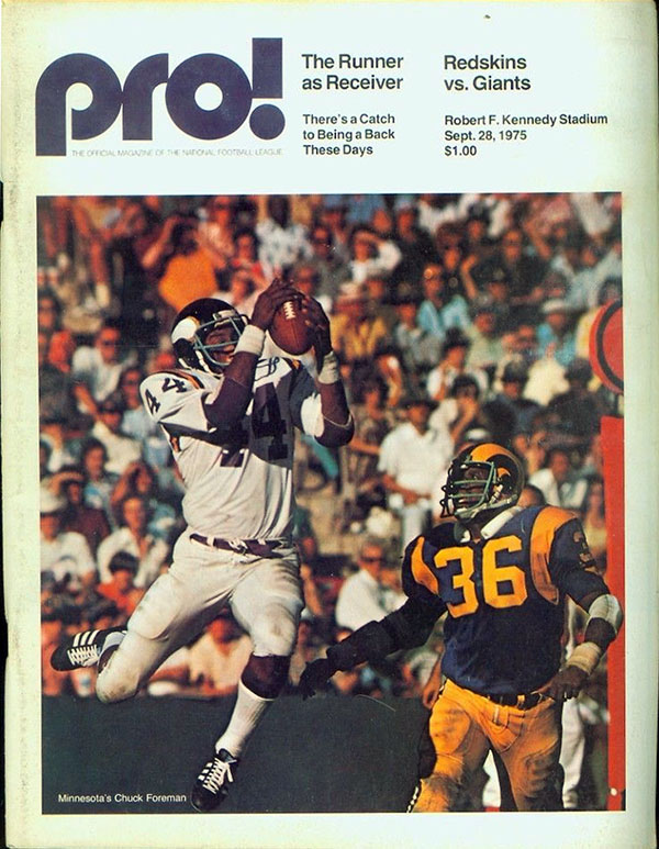 NFL Program: Washington Redskins vs. New York Giants (September 28, 1975)