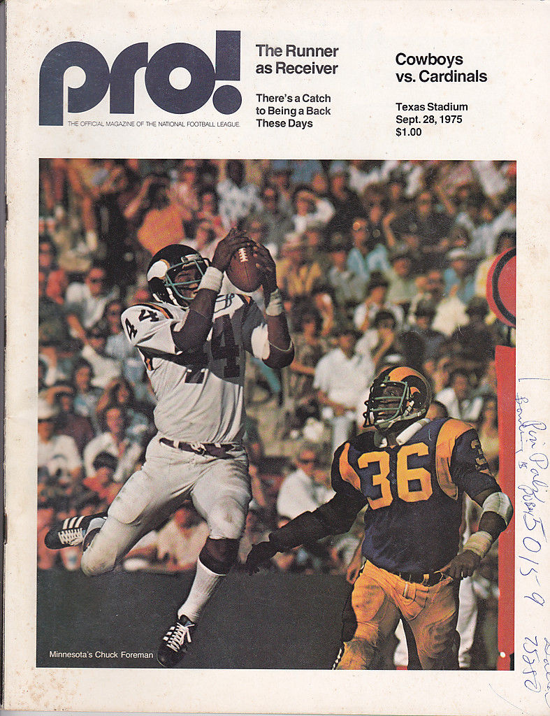 NFL Program: Dallas Cowboys vs. St. Louis Cardinals (September 28, 1975)