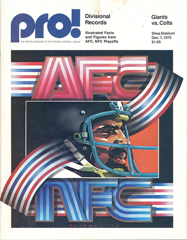 NFL Program: New York Giants vs. Baltimore Colts (December 7, 1975)
