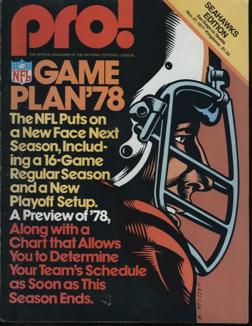 NFL Program: Seattle Seahawks vs. San Diego Chargers (November 27, 1977)