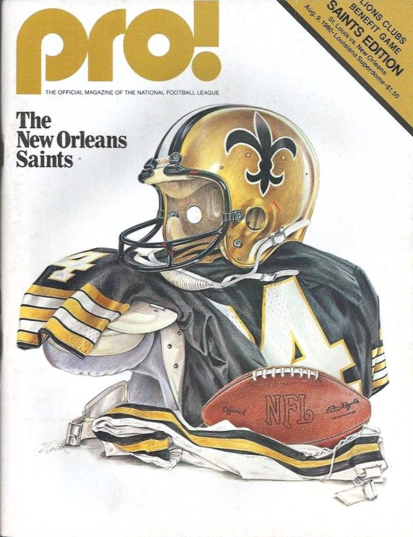 NFL Program: New Orleans Saints vs. St. Louis Cardinals (August 9, 1980)