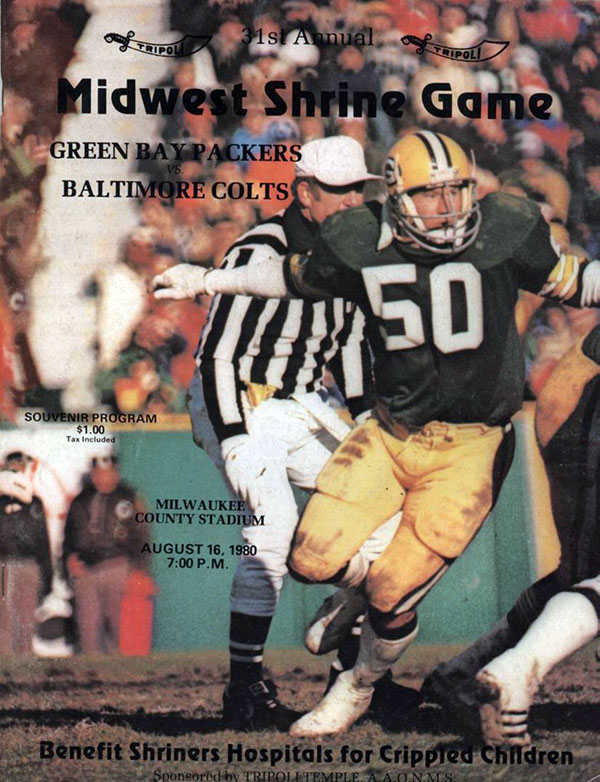 NFL Program: Green Bay Packers vs. Baltimore Colts (August 16, 1980)