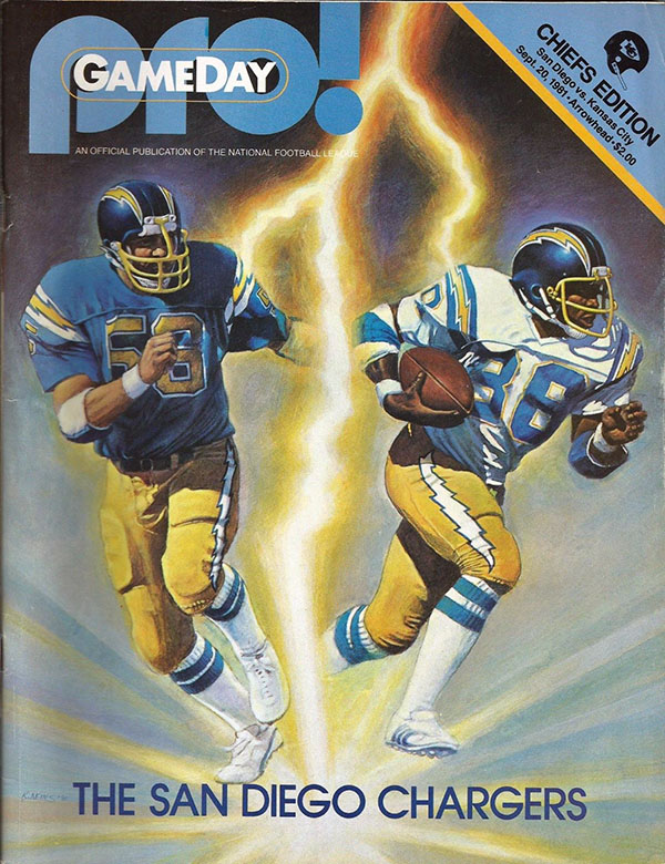 NFL Program: Kansas City Chiefs vs. San Diego Chargers (September 20, 1981)
