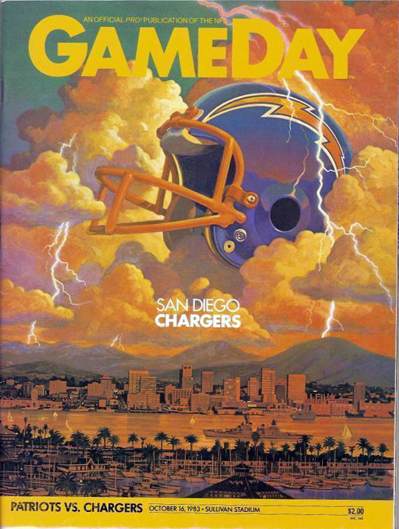 NFL Program: New England Patriots vs. San Diego Chargers (October 16, 1983)