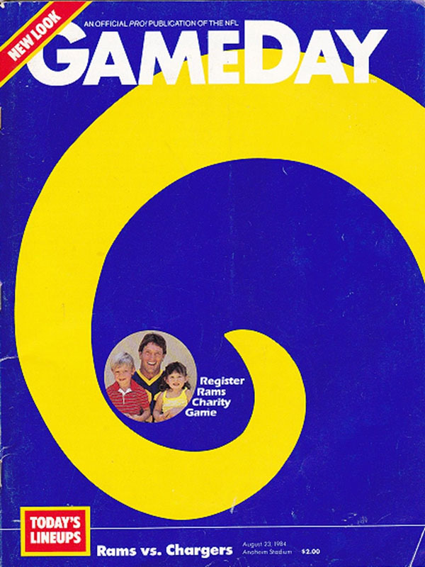 NFL Program: Los Angeles Rams vs. San Diego Chargers (August 23, 1984)