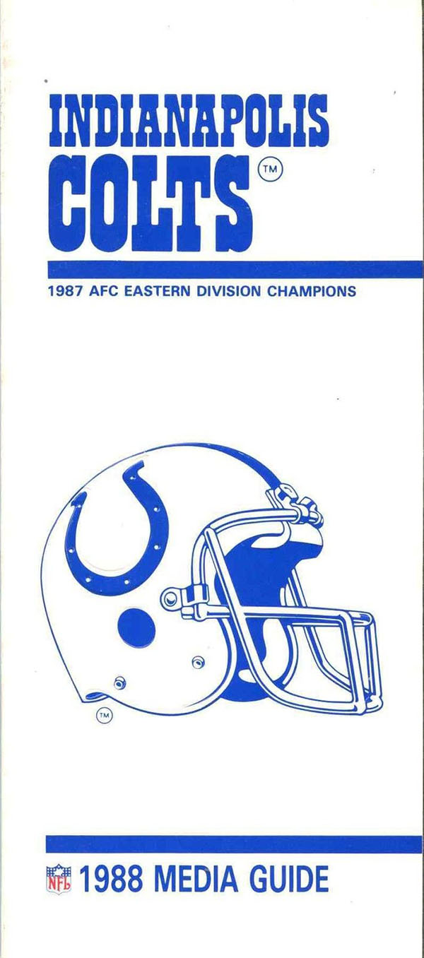 NFL Media Guide: Indianapolis Colts (1988)
