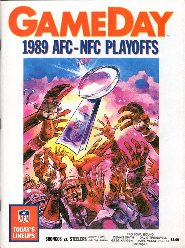 NFL Program: Denver Broncos vs. Pittsburgh Steelers (January 7, 1990)