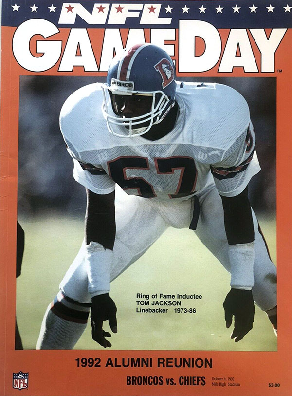 NFL Program: Denver Broncos vs. Kansas City Chiefs (October 4, 1992)