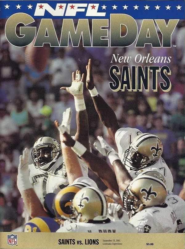 NFL Program: New Orleans Saints vs. Detroit Lions (September 19, 1993)