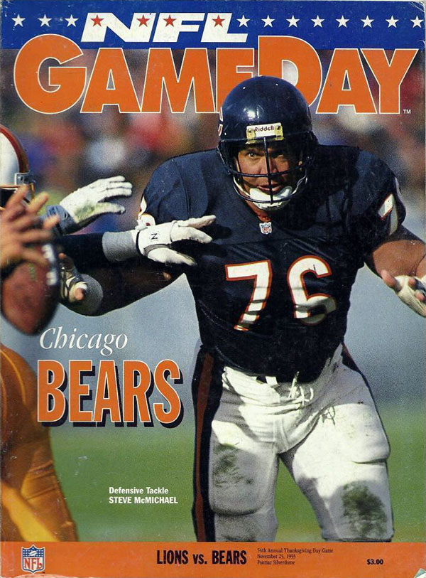 NFL Program: Detroit Lions vs. Chicago Bears (November 25, 1993)