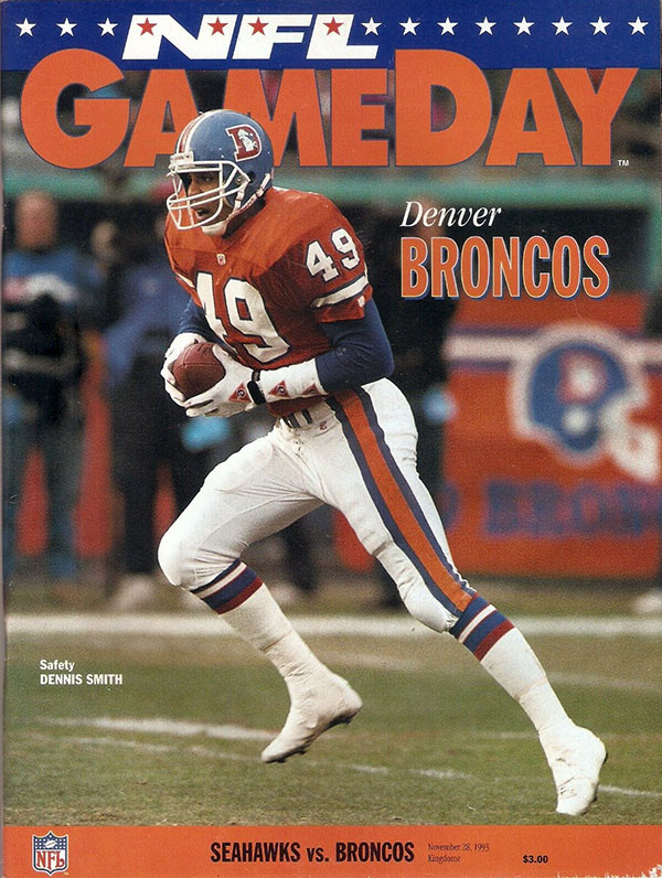 NFL Program: Seattle Seahawks vs. Denver Broncos (November 28, 1993)