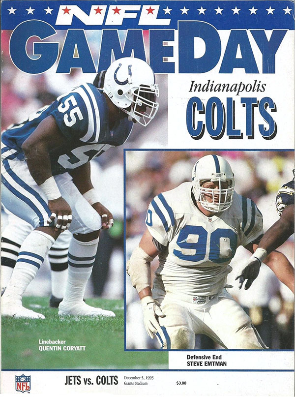 NFL Program: New York Jets vs. Indianapolis Colts (December 5, 1993)