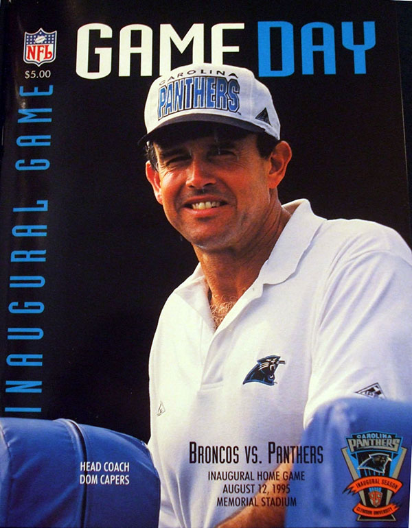 NFL Program: Carolina Panthers vs. Denver Broncos (August 12, 1995)