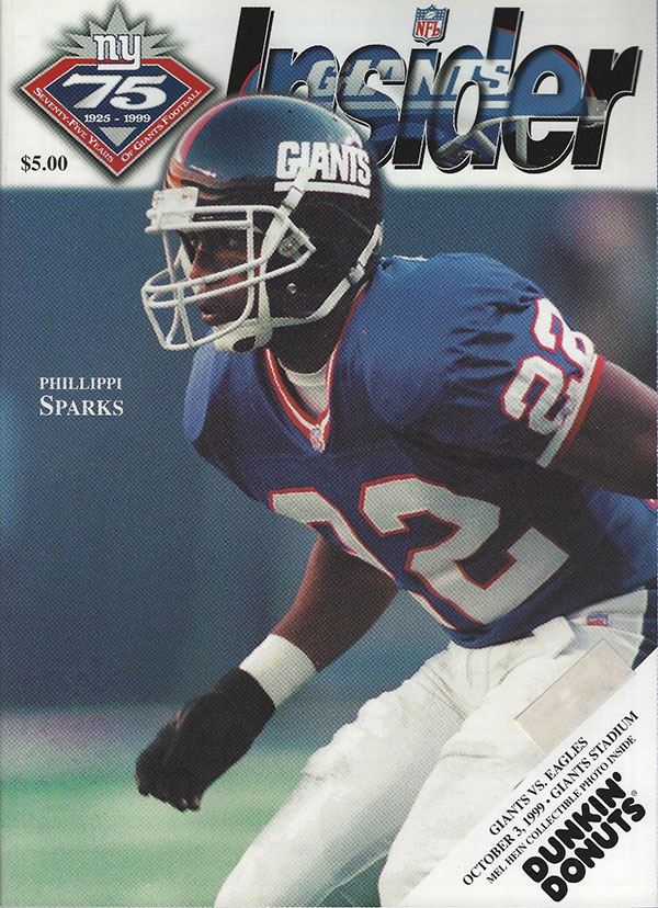 NFL Program: New York Giants vs. Philadelphia Eagles (October 3, 1999)