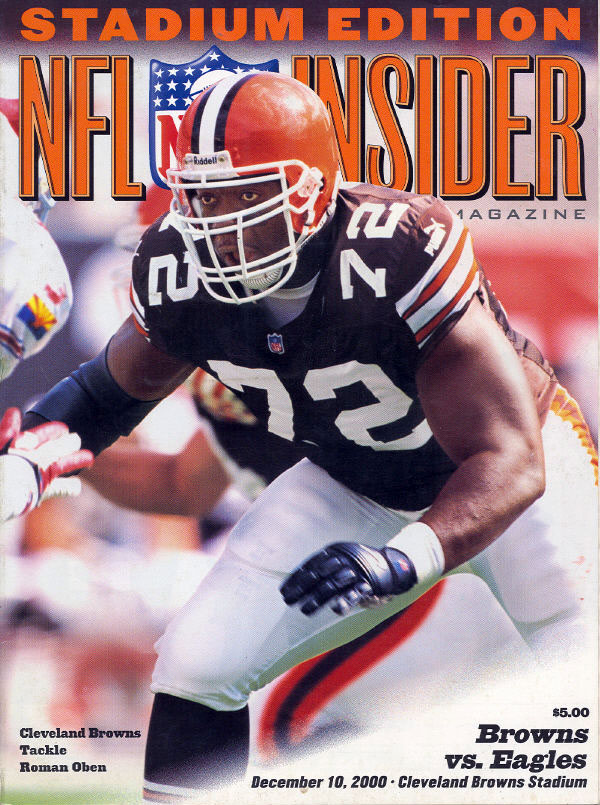 NFL Program: Cleveland Browns vs. Philadelphia Eagles (December 10, 2000)