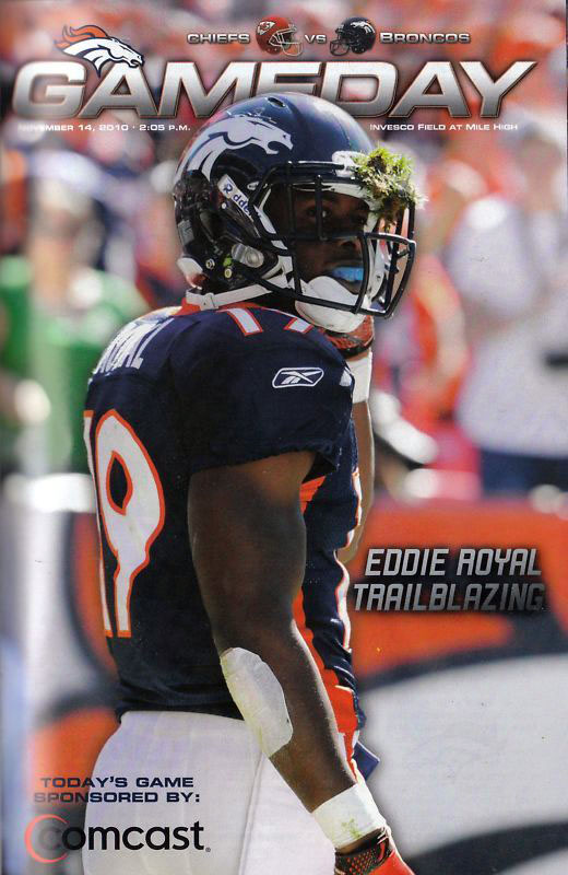 NFL Program: Denver Broncos vs. Kansas City Chiefs (November 14, 2010)