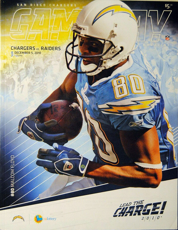 NFL Program: San Diego Chargers vs. Oakland Raiders (December 5, 2010)