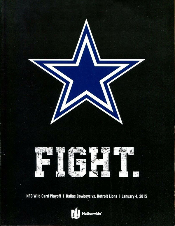 NFL Program: Dallas Cowboys vs. Detroit Lions (January 4, 2015)