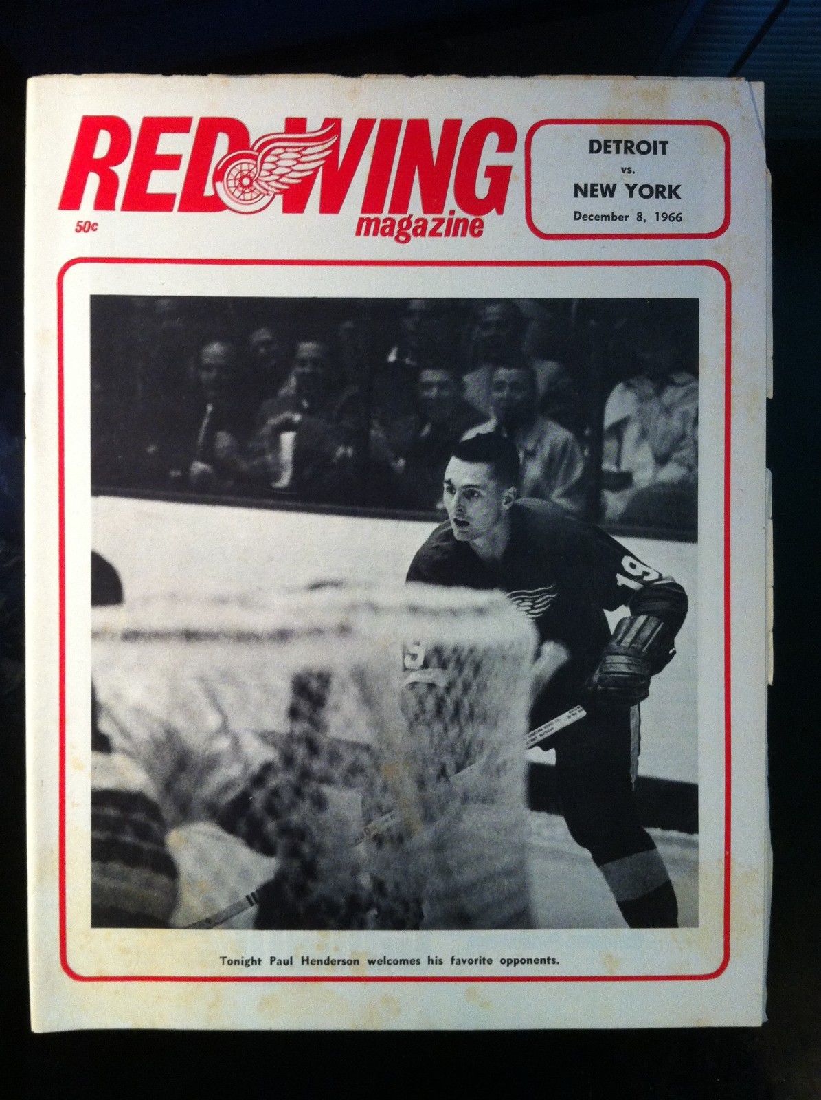 NHL Program: Detroit Red Wings (1966-67)