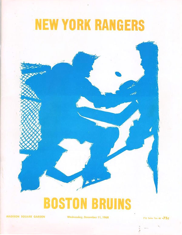 NHL Program: New York Rangers (1968-69)