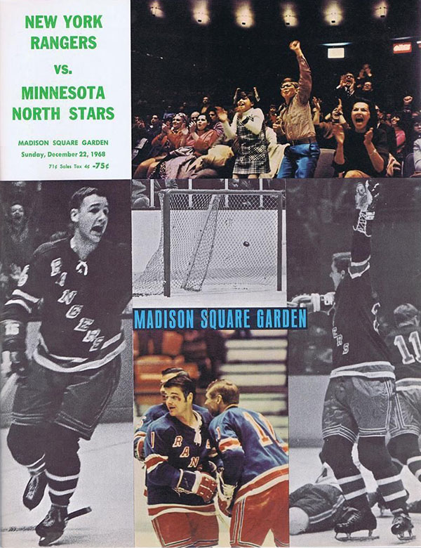 NHL Program: New York Rangers (1968-69)