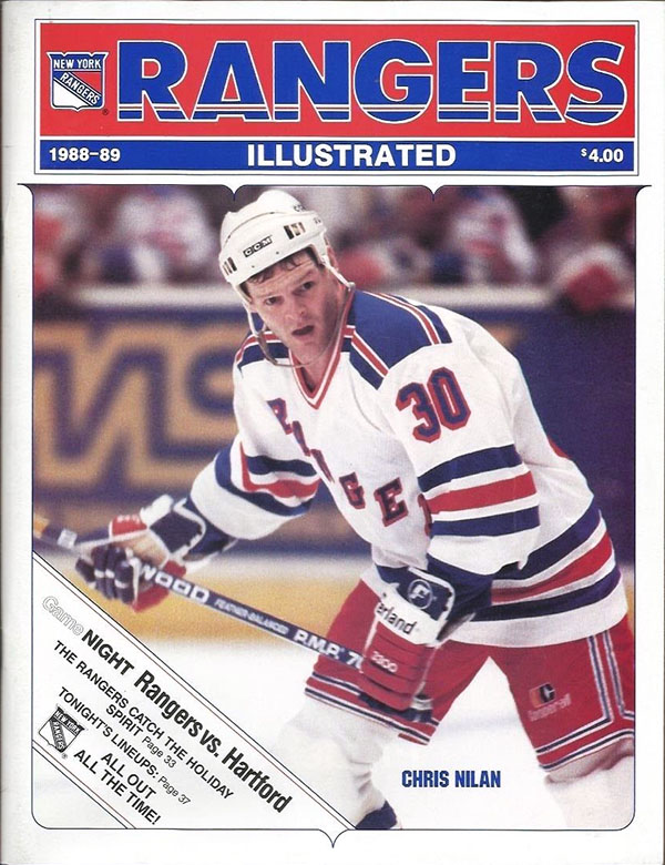 NHL Program: New York Rangers (1988-89)